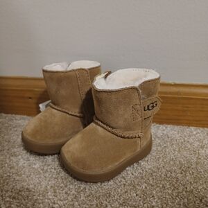 UGG Toddlers Chestnut Suede Shearling-Lined Boots